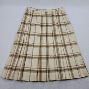 Vintage pleated plaid Irish wool blend kilt/ skirt
